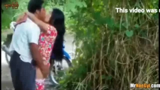 ချောင်းစပ်မှာမော်တော်ဆပ် – Old Couple Having Standing Doggy Sex